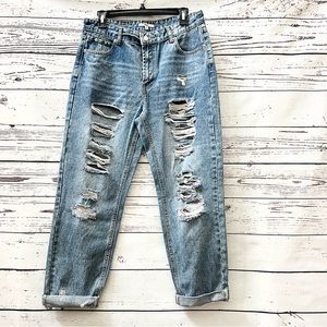 Papaya Distressed Boyfriend Jeans Size 5 - Juniors